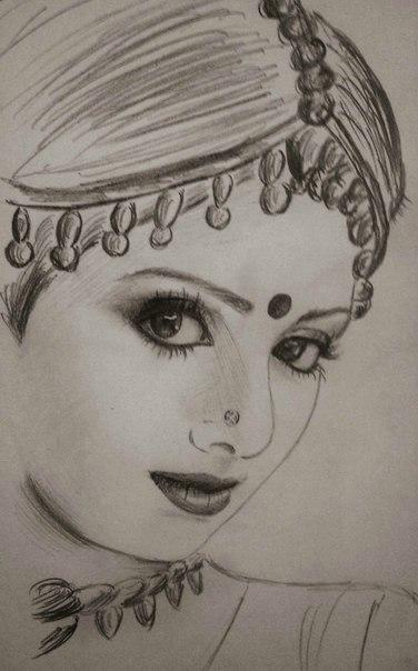 Sridevi Pic Drawing - Drawing Skill